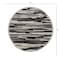Homeroots 4 ft. Round Black & Gray Camouflage Area Rug 396196 - alternate 7
